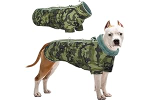 Katzinst Abrigo de invierno para perros, impermeable con piernas, chaqueta reflectante para perros con protección abdominal, ropa para perros, abrigo para perros grandes, pastor alemán, labrador, XL