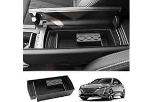 LUWU Compatibile con Peugeot 308 408 /Opel Astra L/Citroe-n C5 X 2021-2024 2025 Console Centrale Portaoggetti Bracciolo Organizer Vassoio Portaoggetti con Tappetini Antiscivolo 308 408 Accessori