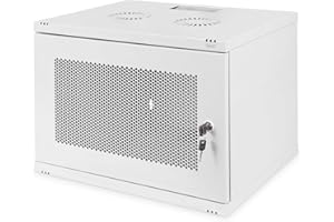 DIGITUS Armoire réseau 19 Pouces 7U - Non montée - Montage Mural - 400 mm de Profondeur - Charge Max. 60 kg - Porte perforée