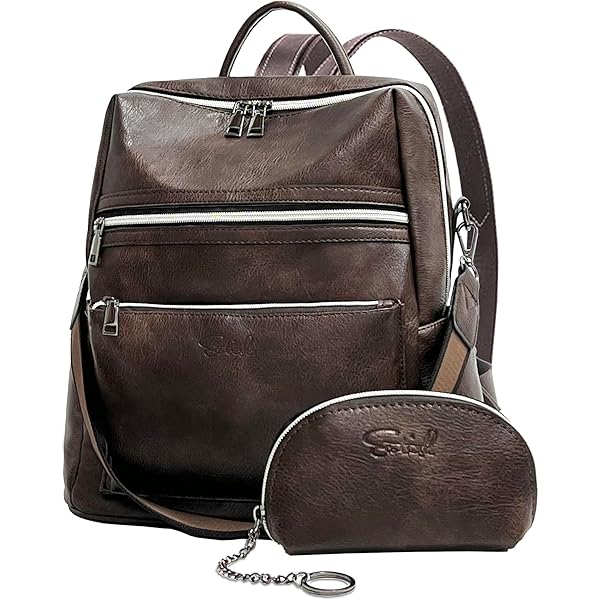 Zaino Donna In Pelle Sintetica - Zainetto Con Tracolla, Multi Scomparti, Antifurto, Design Elegante - Foto 7