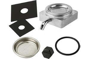 marketcaffe Kit Assistenza Completo per Didiesse Frog | Portacialda in Alluminio con Beccuccio + Dado + Filtro Inox + Guarnizione + 2 spessori | Manutenzione Macchina da Caffè a Cialde-