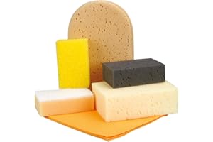 NIGRIN Zestaw do mycia samochodu, sześcioczęściowy zestaw do mycia samochodu, 2 uniwersalne gąbki, rękawica, ściereczka uniwersalna