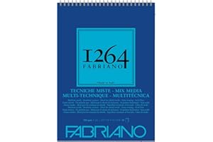 Unbekannt Honsell 19100644 Fabriano Mix 1264-Cuaderno de espiral (300 g/m², DIN A3, 30 hojas de papel blanco natural, grano medio, sin ácidos, apto para todas las técnicas de múltiples diseños), 40