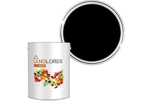 LANDLORDS PAINT Landlords Weather Shield Black Smooth Masonry Paint | 1L in 30+ Colours | Storm Proof, Scrub Resistance | Weatherproof Technology Designed with Acrylic Resin for Ultimate Protection