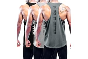Boyzn 1 or 3er Pack Tank Top Herren, Sommer Ärmelloses T-Shirts Atmungsaktive Muskelshirts Achselshirts, Fitnessstudio Workout Tank Top Sport Unterhemd Gym Bodybuilding Sleeveless T Shirt für Laufen