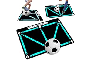 YUJUVI Tapis Football Entrainement 90 x 60 cm Tapisn d'entraînement Foot Antidérapant pour Football Dribble Footstep Pratique de Contrôl