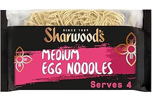 Sharwood's Medium Egg Noodles – Authentic Asian Style, Quick-Cook & Versatile, 226 g (Pack of 1 )