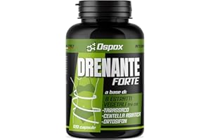 OSPOX Drenante Forte Diuretico 120 Capsule - Detox x Ritenzione Idrica, Cellulite Gambe e Pancia - Made in Italy