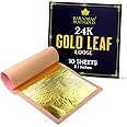 Barnabas Blattgold: Professional Quality Genuine Edible Gold Leaf Sheets, 23.75K, 10 Sheets, 80 x 80 mm Booklet (Loose Leaf)…
