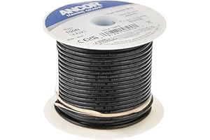 Ancor Marine Grade Primary Wire and Battery Cable (Black, 100 Feet, 12 AWG)