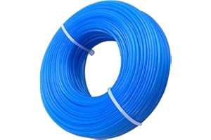 Zeqeey Filo per tagliabordi 1,6mm x 100m in nylon, Filo per decespugliatore tondo, per parco giardino, prato, colore blu