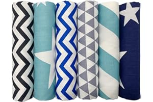 aufodara Baumwollstoff, 6 Stück, Textil, Patchwork, Nähen, Quilten, DIY, Stoff, Handarbeit, 50 x 50 cm, Kleidung, Nähen, Handwerk (U-B906)