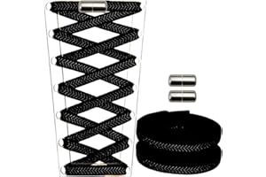 YIIOCCC Cordones elásticos sin atar, cordones planos para un uso rápido y fácil, ideal para zapatillas de deporte para niños y adultos