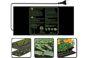 Fesjoy Tapis Chauffant de semis 100W Durable Imperméable Fleurs Fruits Fruits Légumes numériques Semis Croissance Croissance Germination Propagation Starter Pad 48 * 20in