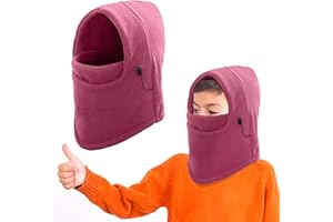 MEISH Kids Balaclava Winter Neck Warmer Balaclava Hood Full Face Cover Mask Snood Hood Warmer Hat for Winter Children Cycling Outdoor Sports