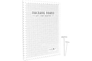 LERONO Planche à tresser en macramé 185 x 265 mm pour bracelet macramé fait main avec aiguille