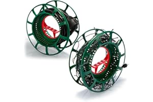 COM-FOUR® 2x Carrete de Cable - Tambor de Cable vacío de plástico - Tambor de Cable como Organizador para Cables, Luces de Colores, Cintas y Alambres (02 piezas - carrete)