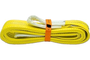 Autodomy Strops Traino 4x4 3 Metri | Corda Traino Auto Resistenza alla Rottura 21 TON (21.000 kg) | Cinghia Traino Auto con Cuciture Rinforzate | Cavo Furgone, Camion