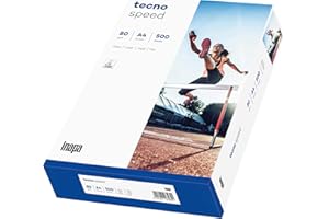 inapa Drucker-/Kopierpapier tecno Speed: 80 g/m², A4, weiß, 500 Blatt - schnell und staufrei drucken