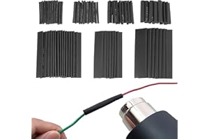 ZZLBZN 127 Pcs Heat Shrink Tubing kit, Electric Insulation Heat Shrink Wrap Cable Sleeve Automotive Industrial Heat-Shrink Tubing Shrink Ratio 2: 1 Black