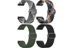 Epova 20 mm flätade armband kompatibla med Vivoactive 5 band- Vivoactive 6 3 för kvinnor och män, mjukt nylonband för Forerunner 55 245 Venu sq 2 Galaxy Watch 7 6 5 4 Fe