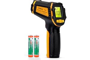 Infrarot Thermometer Pistole -50 ℃ ~ 600 ℃ Berührungslose Digitales Laser-Temperaturmessgerät für Kochen, Pizza, Backofen, Kühlschrank, Lebensmittel, Fahrzeugreparatur, Gefrierschrank, Süßigkeiten