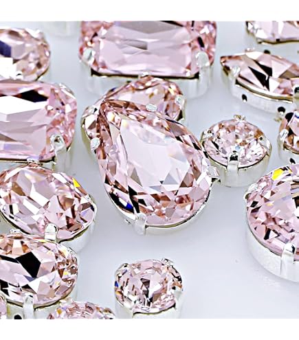 Lot De 240 Strass à Coudre En Verre - Pierres Précieuses Transparentes - Pour Customisation Vêtements Et Bijoux