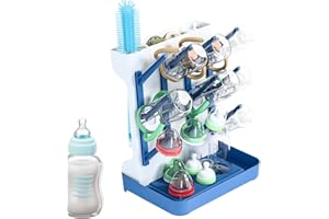 GENERIC Baby Bottle Drying Rack, Vertical Bottle Drying Rack, Bottle Drainer Rack, Space Saving Baby Bottle Storage, Baby Bottles Pump Part Holder Drain Tray