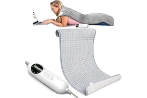 TOPSOSO Electric Heating Pad - 20"x 40" Extra Large Heating Pad for Back Pain Relief, 10 Heat Settings Heat Pad for Cramps, Auto Shut Off Soft Washable Moist Heated Pad Dry Therapy for Shoulder Neck