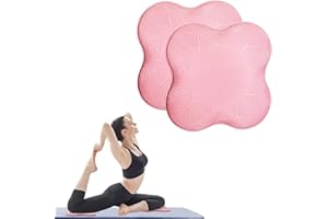 GIGTOOP 2 Pièces Genouillère de Yoga Tapis de Yoga Antidérapants Résistant à l'usure Protège Les Genoux pour Yoga Gymnastique Pilates