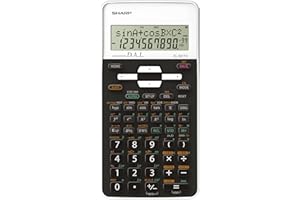 ‎SHARP Sharp EL-531 TH-WH Wissenschaftlicher Schulrechner (2-zeilige Anzeige, D.A.L.-Eingabe, Batterie) Weiß