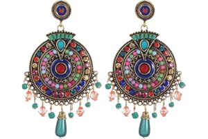 YouBella Jewellery Bohemian Multi-Color Nickel Earrings for Girls and Women