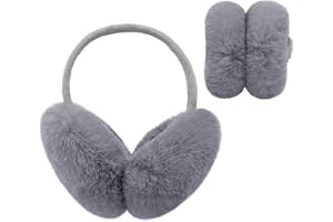 Justay Comf Cache-Oreilles Femme Homme Hiver Chauds Léger Cadeau Noël Fleece Ear Warmers Fourrure Peluche Extérieur Doux …