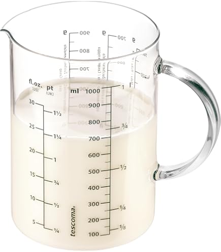 IIRC Set Di 2 Misurini In Vetro Da 500ml E 1 Litro - Scale In Ml/oz/tazze, Adatti A Microonde E Lavastoviglie - 2