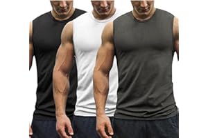COOFANDY Mens Tank Tops Sleeveless Vests 3 Pack Vest Running Top Sport Training Tops Gym Athletic Shirts Workout Vests for Men