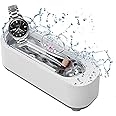 Luteti Ultrasonic Glasses Cleaner，Eyeglass Cleaner Machine,Ultrasonic Jewelry Cleaner deep Shock Washing by 42000Hz, Portable ultrasonic Cleaner for Lab, Office, School and Home