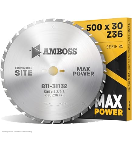 Bayerwald - Carbure De Tungstène - 450 Mm X 4,0 Mm X 30 Mm | Denture Alternée (40 Dents) | Découpes Grossières Et Rapides - Bois De Chauffage & Dérivés Du