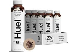 Huel Ready-to-drink Meal, Chocolate Protein Drink, 8 x 500ml Bottles, Protein Shakes, Pre-Portioned Meal, 20g of Protein per Bottle, Rich in Essential Vitamins, Minerals, Meal Replacement Shake
