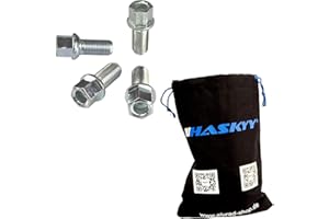 ‎HASKYY 20 Radschrauben M14x1,5x27 I R13 Kugel Kugelbund I Durchmesser D=26mm I MADE IN EU I SW 17mm