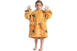 Pterygoid Kids Oversized Blanket Hoodie,Sherpa FLeece Hoodie Blanket,Hooded Sweatshirt for Girls Boys with Pocket for Toddler Children