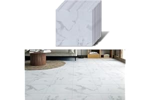 VEELIKE Wykładzina podłogowa z PCW, samoprzylepna, winylowa, o wyglądzie marmuru, folia samoprzylepna, wodoodporna, na płytki, podłoga, do łazienki, salonu, 30 x 30 cm, 12 sztuk