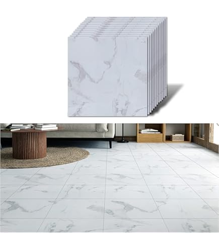 Peviasot Revêtement De Sol En PVC - 30 X 30 Cm - Antidérapant Et