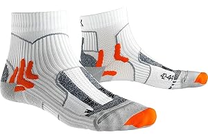 X-Socks Marathon Energy Chaussette Mixte Adulte, Blanc/Orange
