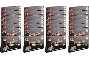 Tiger Tim Fireglow 672 Cubes Firelighters Superior Lignite Mess-Free Safe Odourless Instant Fire Starters for Wood Burners Barbecues Stoves Grills Campfires