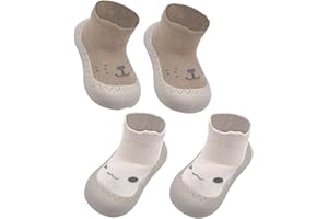 DAKLUNAR 2 pary skarpet dziecięcych, ochraniacze na niemowlę, antypoślizgowe antypoślizgowe skarpetki z kreskówki, miękkie paski do krawatów, dziecięce buty barfuhe dla dzieci dla niemowląt, Brudny