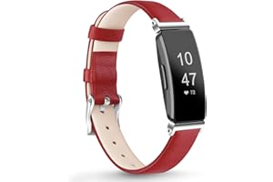 Vancle Bracelet de rechange en cuir véritable souple pour Fitbit Inspire HR.