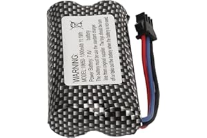 AQXREIGHT Bateria LiPo 7,4 V 1500 MAh do Pilota Zdalnego Sterowania Samochodu Gąsienicowego RC Bateria Litowa z wtyczką SM 3P do Wymiany w Krótkim Czasie Nasz Akumulator do Samochodu