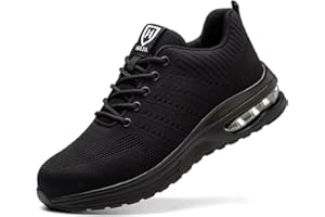 Ebsty Chaussures de Sécurité Hommes Femme Légère Baskets de Sécurité Respirantes Antidérapantes Chaussure de Travail Bout Acier