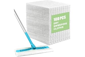 DEFRESIT Flash Dust Magnet Dry Mop Refills Disposable Dusting Cloths Floor Dust Remove Pads Speedmop Dry Pad Refills 100 Pcs