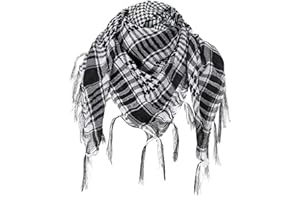 TUONYIS Shemag Scarf Shemagh Foulard da Testa Sciarpa con Frange Shemagh Sciarpa Uomo Militare Araba Deserto Desert araba Keffiyeh Sciarpa per Camping, Trekking, Taglia unica